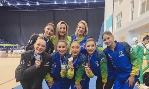 Brasil conquista prata inédita com nova série de 5 bolas na Copa do Mundo de Ginástica Rítmica em Baku