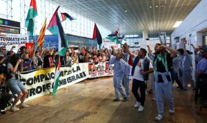 Manifestantes em Bilbao Condenam Violência Policial Contra Ativistas da Flotilha de Gaza