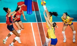 Brasil tropeça para os EUA na VNL, mas mira fase final em Macau; Jùlia Kudiess sofre lesão grave