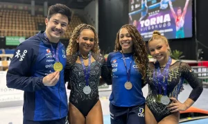 Rebeca Andrade e Flávia Saraiva brilham na Copa do Mundo de Ginástica na Hungria com pódios históricos em dobradinhas